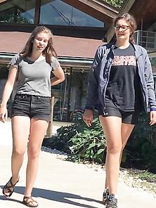 Cute Teen Friends With Great Legs