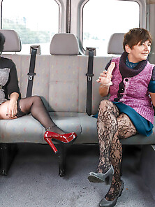 Nasty Gilfs Suzy A And Charllie Fuckin Young Dude On A Bus