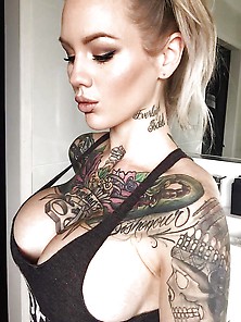 Tattoo And Tits - Inked Busty Babes