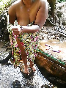 Sri Lankan Bitch Bathing