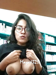 Indian Girl ( Nri ) Showing Boobs In Library