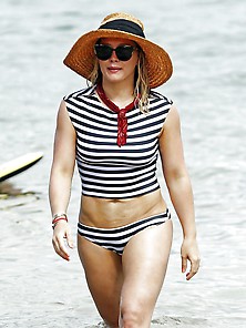 Hilary Duff In A Bikini On The Beach In Malibu