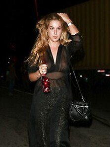 Scout Willis Wearing A See Through (To Nipples) Top In Los Angel