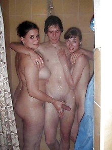 College Shower With Friends