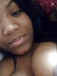 Ebony Playing With Her Fat Tits On Periscope