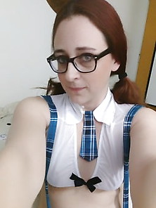 Schoolgirl Outfit On My Hot Wife