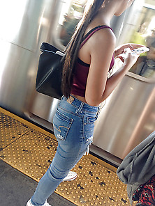 Latina College Babes On Subway Nyc