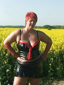 Outfit Change In Canola Field
