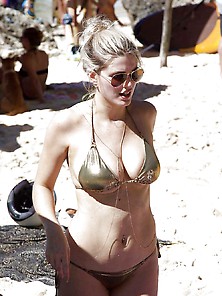 Ashley James Gold Bikini X