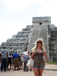 Ts Ana Pops Her Big Tits Out At Chichen Itza