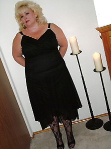 My Wife #22 Blk Dress,  Stocking Set & Heels