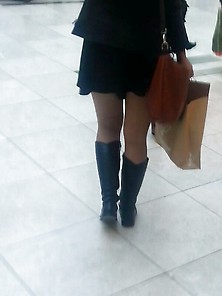 Spy Sexy Teens Skirt In Supermarket Romanian
