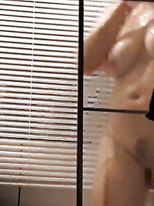 My Big Tits Slut Wife Anette Shower Voyeur Challenge.  19. 01