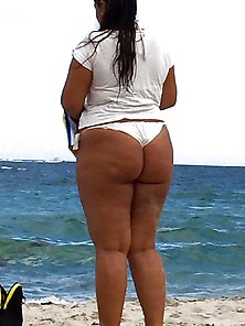 Thick Latina On Beach