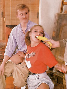 Young Marylin Likes Her Bananas