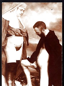 Old Vintage Sex - Monks And Nuns Set 1 Circa 1900