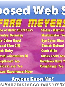 Fara Meyers Exposed Web Slut From Germany