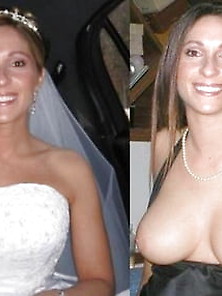 Just Married! Slutty Brides Dressed And Undressed