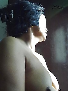 Desi Indian Wife Shree Taking Nude Sunbath After Bath