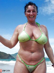Voyeur Candid Beach Amteur Mature Swimsuit Frauen Am Strand