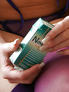 Ann Angel Smoking Newport Purple Lingerie