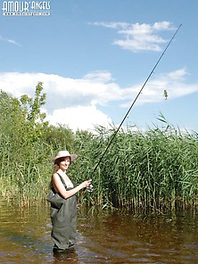 Girl Fishing Naked