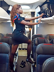Ebony Air Stewardess