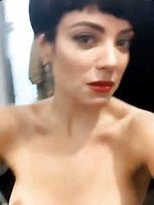 Lily Allen Topless In A Video On Instagram
