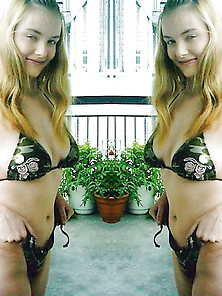 Stacy Camouflage String Bikini Under Jeans