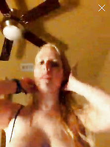 Nasty Blonde Housewive First Time On Periscope