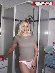 Sandra In The Shower Just Before Her Gangbang Party