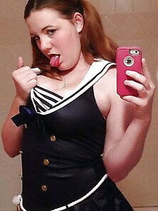 Chubby Big Tit Sailor Girl Selfies