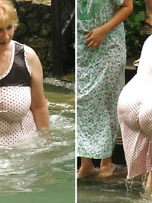 Mature Russian Women Bathe In Cold Water