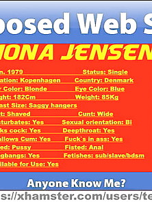 Exposed Webslut Mona Jensen From Denmark
