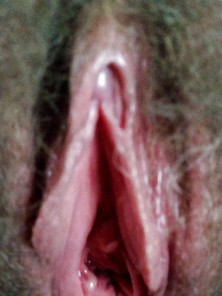 Close Up Of My Well Fucked Hairy Wet Pussy
