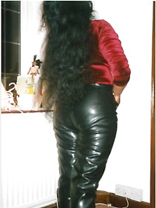 Indian Wife In Leather Pants