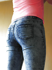 Crossdresser In Jeans,  Jeggings Etc