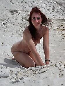 Naked On White Sand