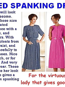 Pleated Spanking Dresses For Virtuous Christian Ladies