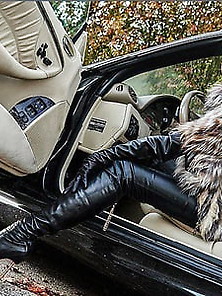 Shiny,  Boots,  Leggings,  Leather,  Latex An Fur