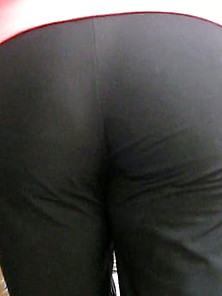 Wide Hips Black Lycra Pants Milf