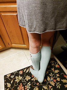 Wife Unaware Socks And Upskirt