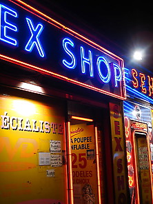 Sex Shops,  Porn Theaters And Strip Clubs.