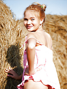 Cutie In The Hay Bales