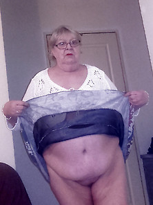 Granny fat nylon Women Wearing