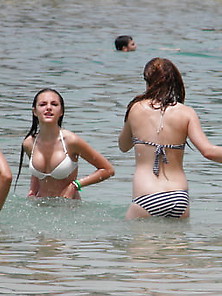 Bikini Teens On The Beach