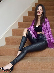 Victoria Justice In Leather Pants 03-20-2019