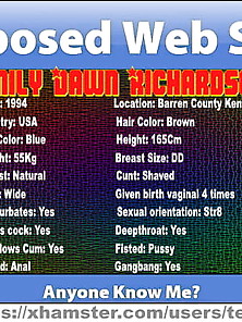 Exposed Webslut Emily Dawn Richardson From Usa
