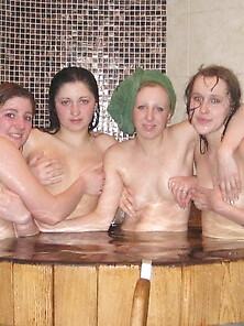 Girls Party At Sauna