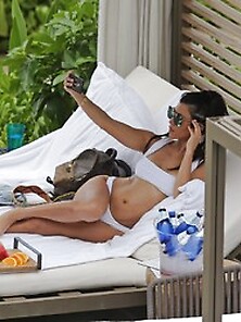 Kourtney Kardashian In A Thong Bikini In Hawaii